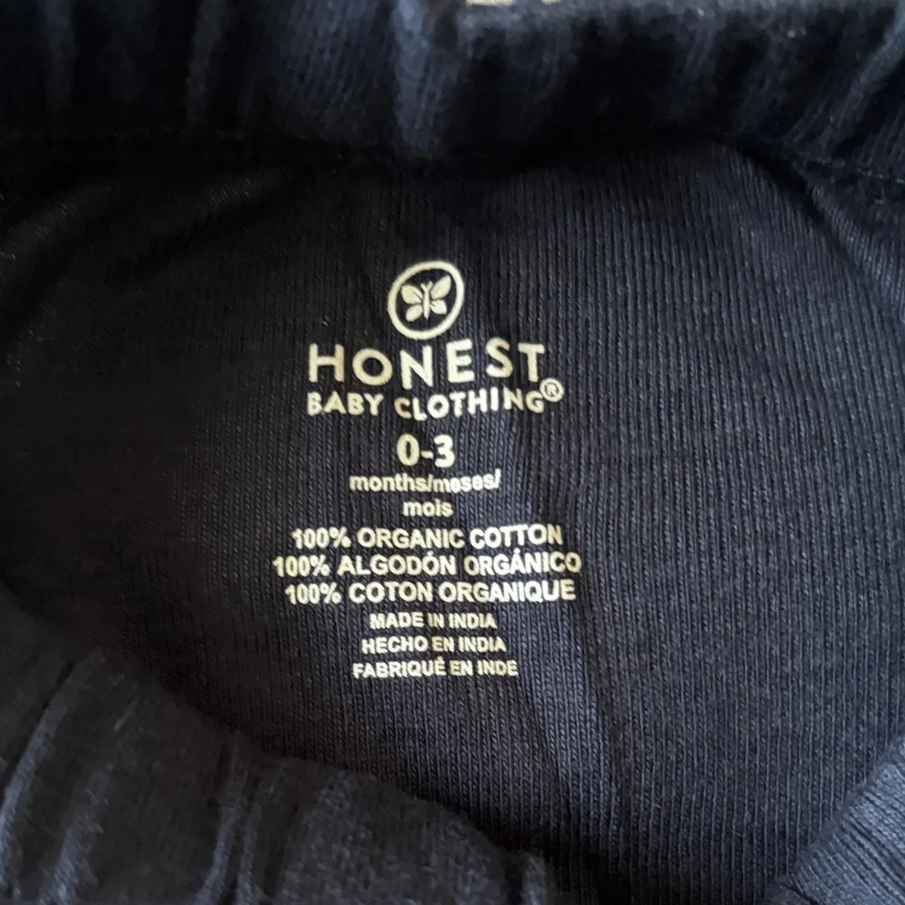 NWT Honest Baby Organic Cotton 2 Pack Harem Pants 0-3 Months Navy Twinkle Star - Picture 4 of 11